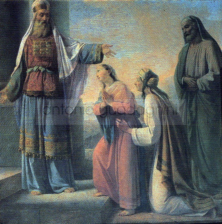 Presentazione di Maria - 1856 - olio su tela cm. 150x150 - Basilica di Santa Maria Assunta - Lovere (BG)